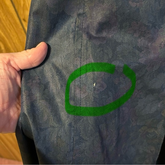 Vintage London Fog Floral Trench Coat Size 10 Whimsigoth Dark Academia Long - Picture 17 of 17